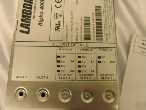 New lambda power supply 400 w 7 amp output watts 