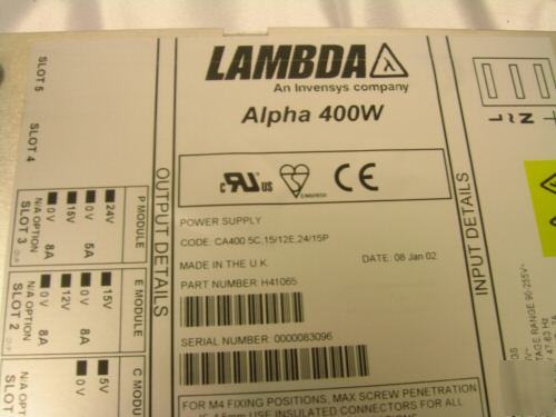 New lambda power supply 400 w 7 amp output watts 