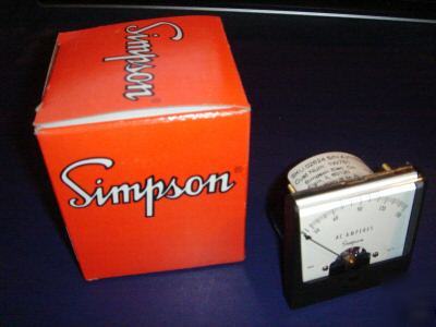 New * * analog panel meter - simpson electric - ac amps