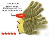Kevlar gloves pvc dots 2-sides cut resistant glove 1-dz