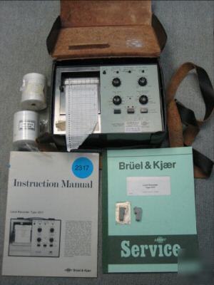 Bruel & kjaer level recorder 2317 tested + manuals +acc