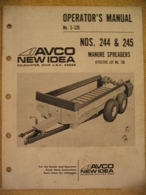 New avco idea 244 245 manure spreader operator manual