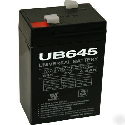 6V 4.5AH sla battery for fire exit signs & alarm system