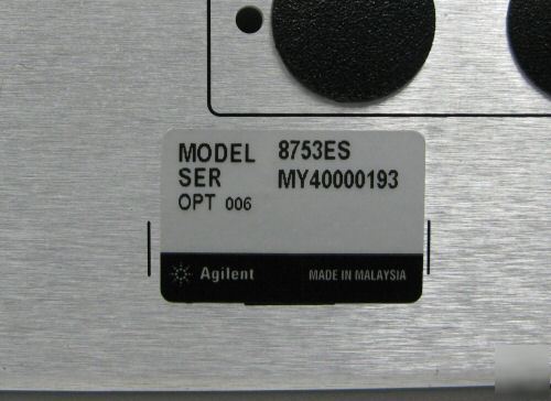Agilent hp 8753ES network analyzer with option 006