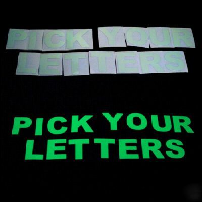 Pick 12 glow in the dark letters/numbers 3-1/2