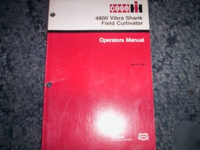 Case ih 4800 vibra shank field cultivator oper manual