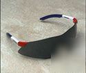 12 safety glasses strikers red white blue smoke lens