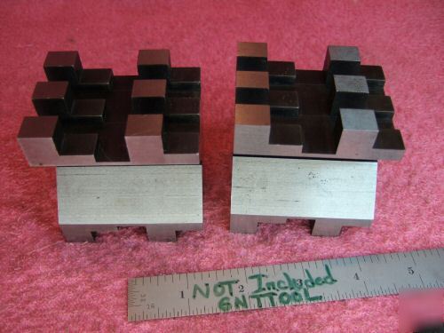 Brown&sharpe 750 b matched pair v-blocks hardened mint 
