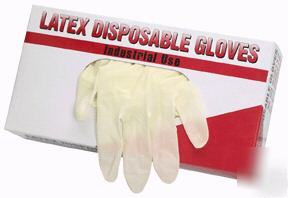 Industrial pack of 100 x-large latex gloves/mechanic 