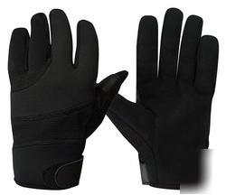 Kevlar lined black street gloves - large - free ship 
