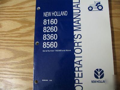 New holland 8160 8260 8360 8560 operators manual