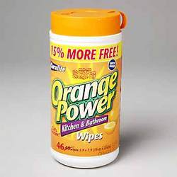 Orange power wipes case pack of 24