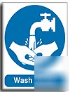 Wash hands sign-adh.vinyl-200X250MM(ma-029-ae)