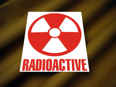 ------- radioactive vinyl sticker ----------