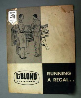 Leblond instruction manual regal lathe: