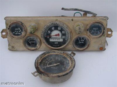 Original old control panel of russian military vehicle 