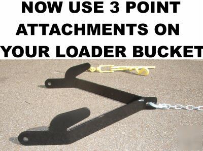 3 point attachment adapter bucket loader kubota quick