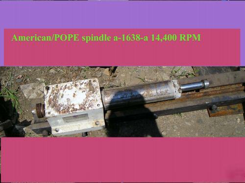 High speed grinding spindle, router pope heald red head