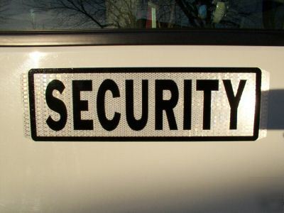 Security white reflective door magnets 1 pair, 