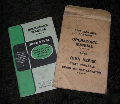 John deere grain & hay elevator series 46 manual 