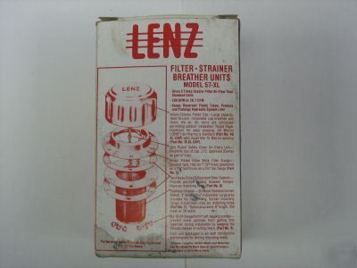Lenz 57XL-40 filter strainer breather unit