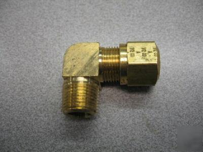Parker brass d.o.t. compression fitting 269NTA-4-4