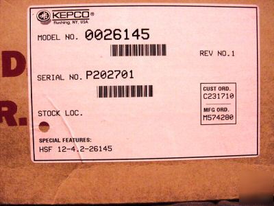 New in the box kepco hsf plug in power supply