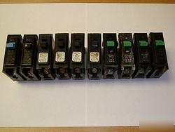 Lot of 10 br type cutler hammer bryant 1P breakers