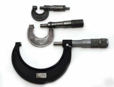 Outside micrometer gage 3PC set (0-3 in.)