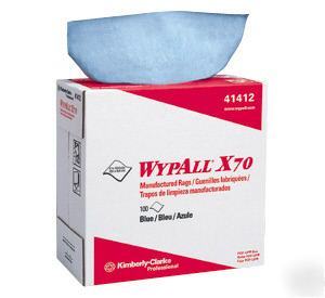 Wypall X70 rags blue wipers pop-up box kcc 41412