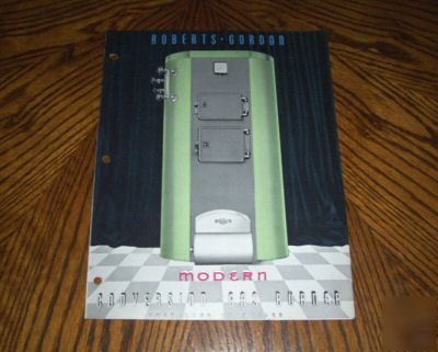 1941 roberts-gordon modern gas burner brochure-colorful