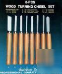 1- lathe chisels 8-pc set woodworking hand tools