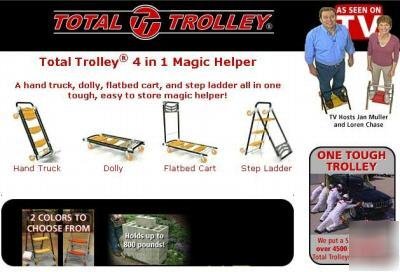 New red total trolley with bonus flexi deck