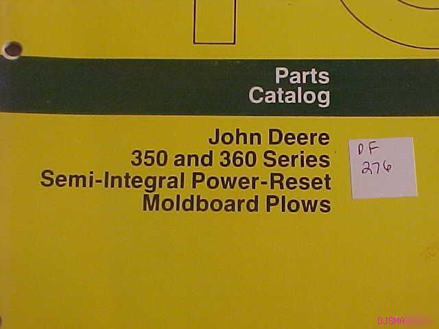 John deere 350 360 power moldboard plow parts catalog
