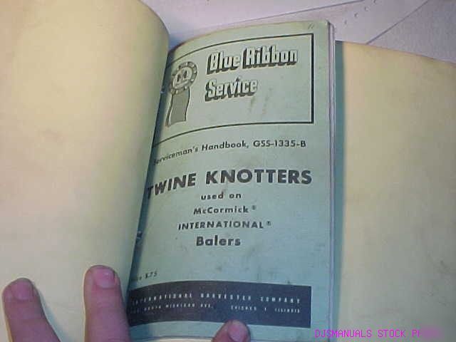 Ih baler twine knotters service manual