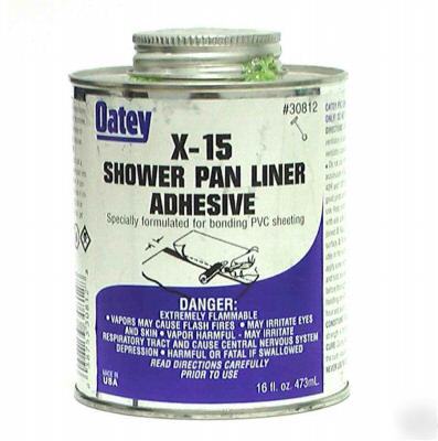 Lot of 6 cans of oatey x-15 shower pan liner adhesive