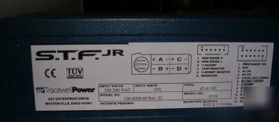 Tracewell power stf jr. power supply used 100-0008-00