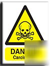 Carcinogen sign-adh.vinyl-200X250MM(wa-096-ae)