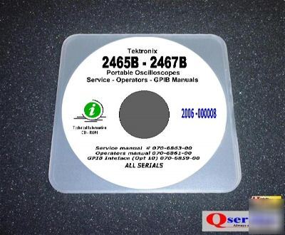Tektronix tek 2467B service+operators+gpib manuals cd