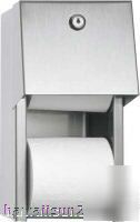 2 roll stainless steel vertical toilet tissue disp. 
