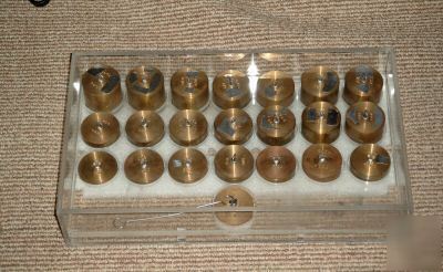 22 piece precision brass counterbalance weights in case