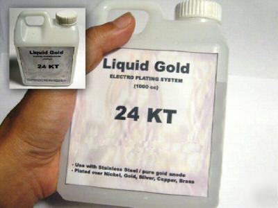New liquid gold electro plating 24KT 1000CC