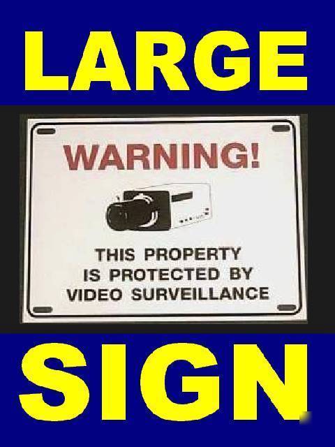 Security camera window burglar alarm warning yard sign