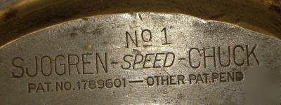 Sjogren-speed-chuck no:1 5C collets used