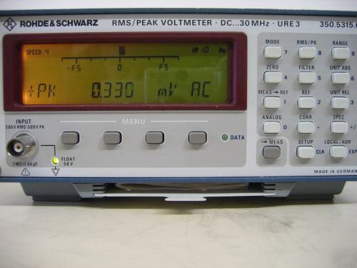 R&s rohde & schwarz URE3 rms / peak voltmeter