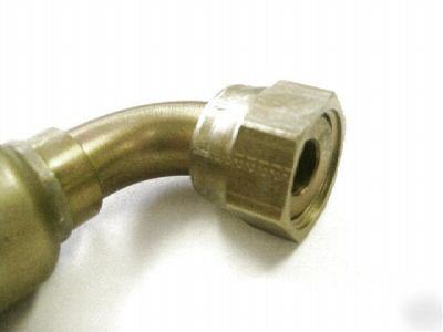 Hydraulic crimp fitting 1/2 female 90 flat face for 1/2