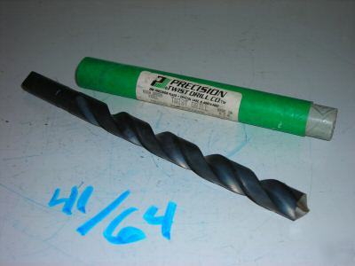 New ptd straight shank drill 41/64'' taper length 