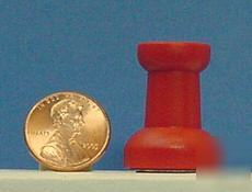 #10 N50 red rubber 1 inch neo magnet thumbtack hold 10