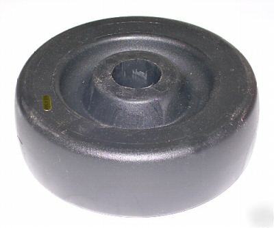 6â€X2â€ medium duty solid black rubber wheel