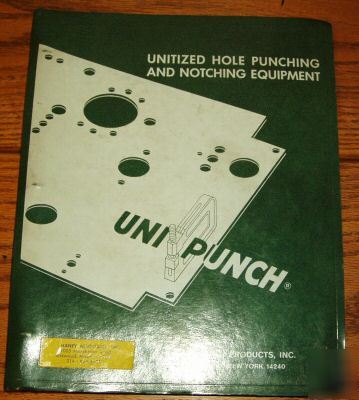 Unipunch advertising and product brochure binder